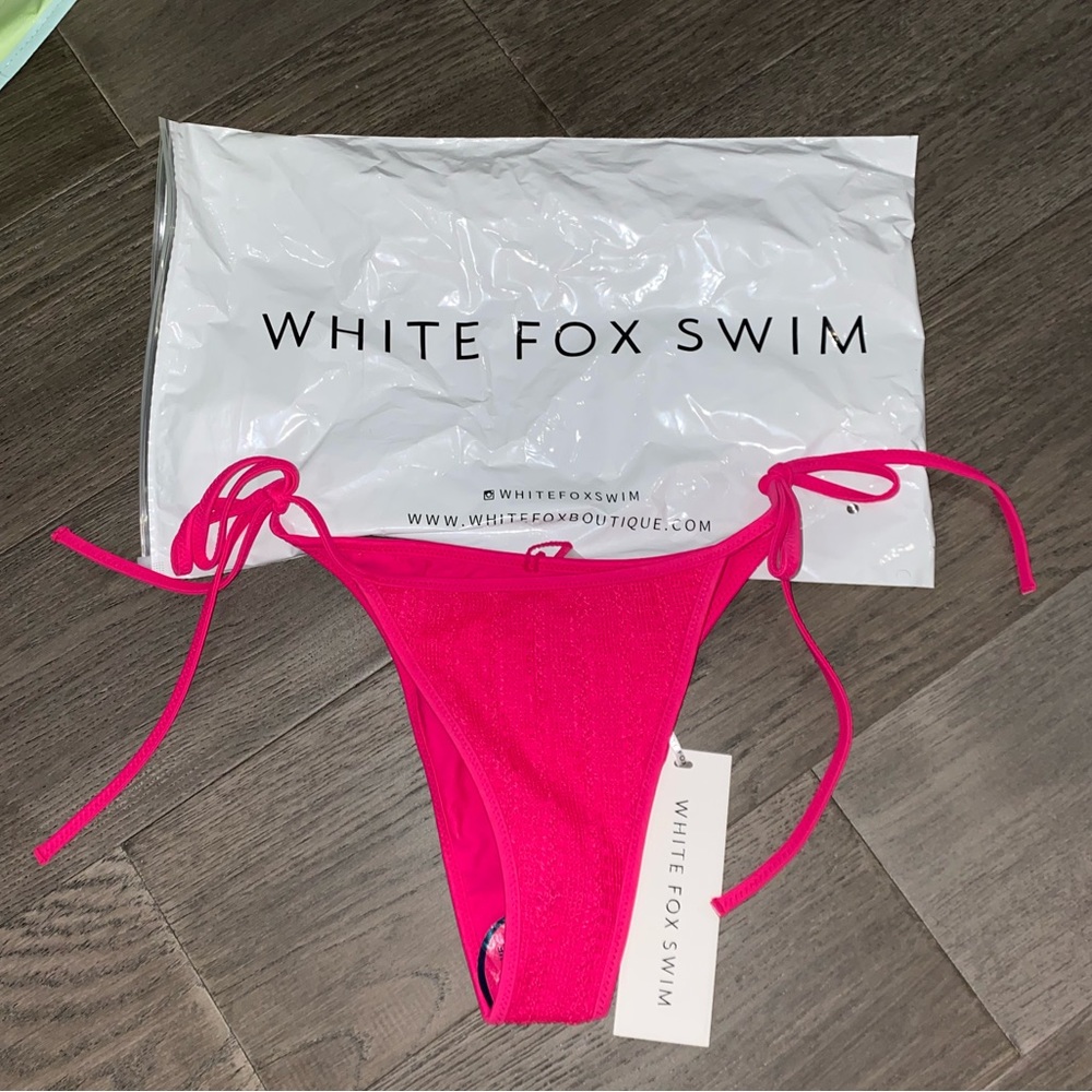 White Fox Pink swim bottoms